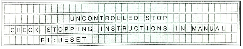 Uncontrolled Stop